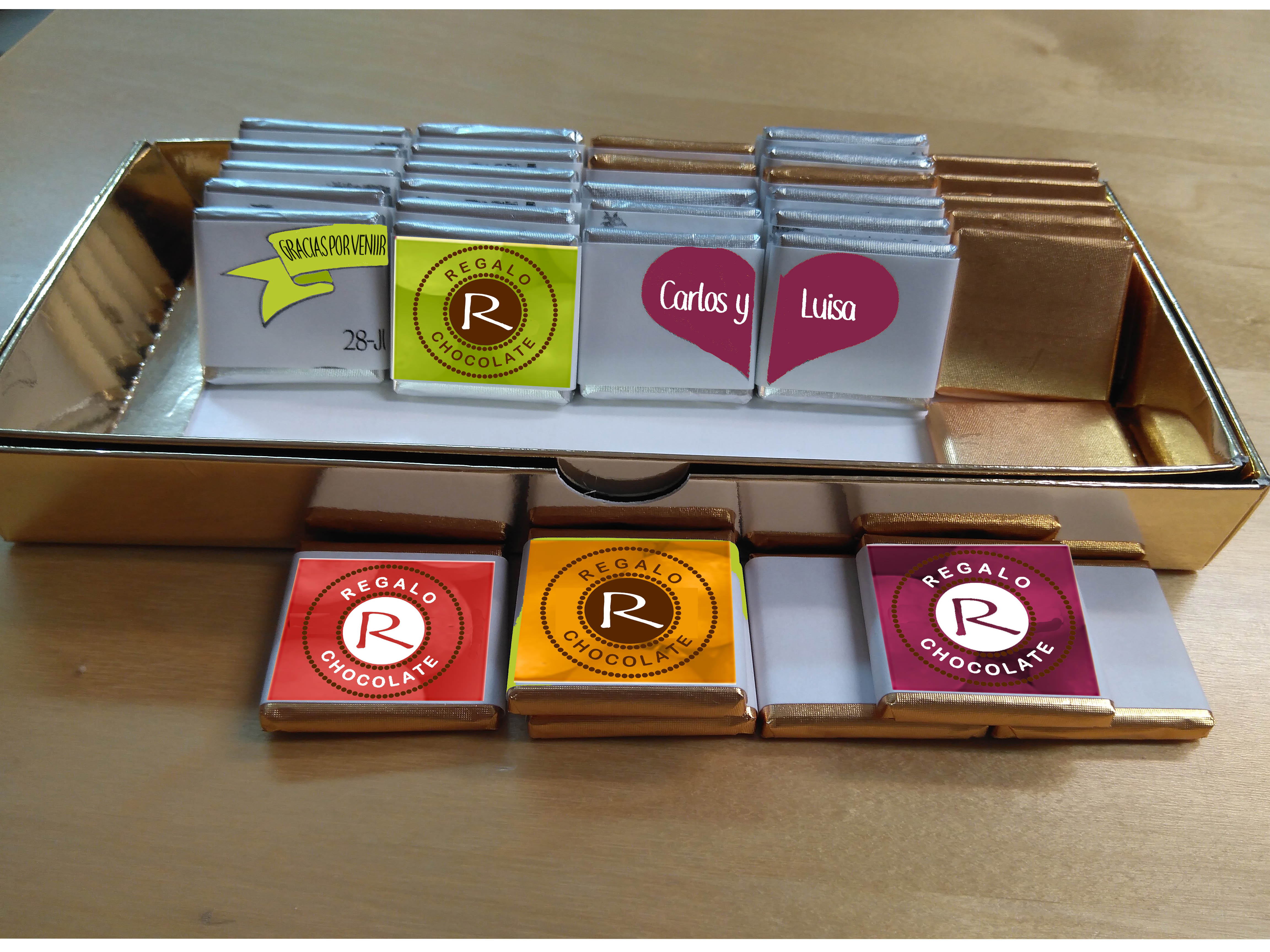 Caja de chocolatinas personalizadas (100 unid.)
