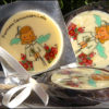 Piruletas de chocolate personalizadas con dibujos de Nely a mano